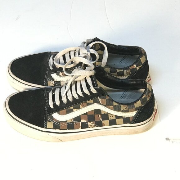 Vans Vintage Skate Skateboard Checkerboard Army Stripe Athletic Low Top Shoes - Picture 2 of 11